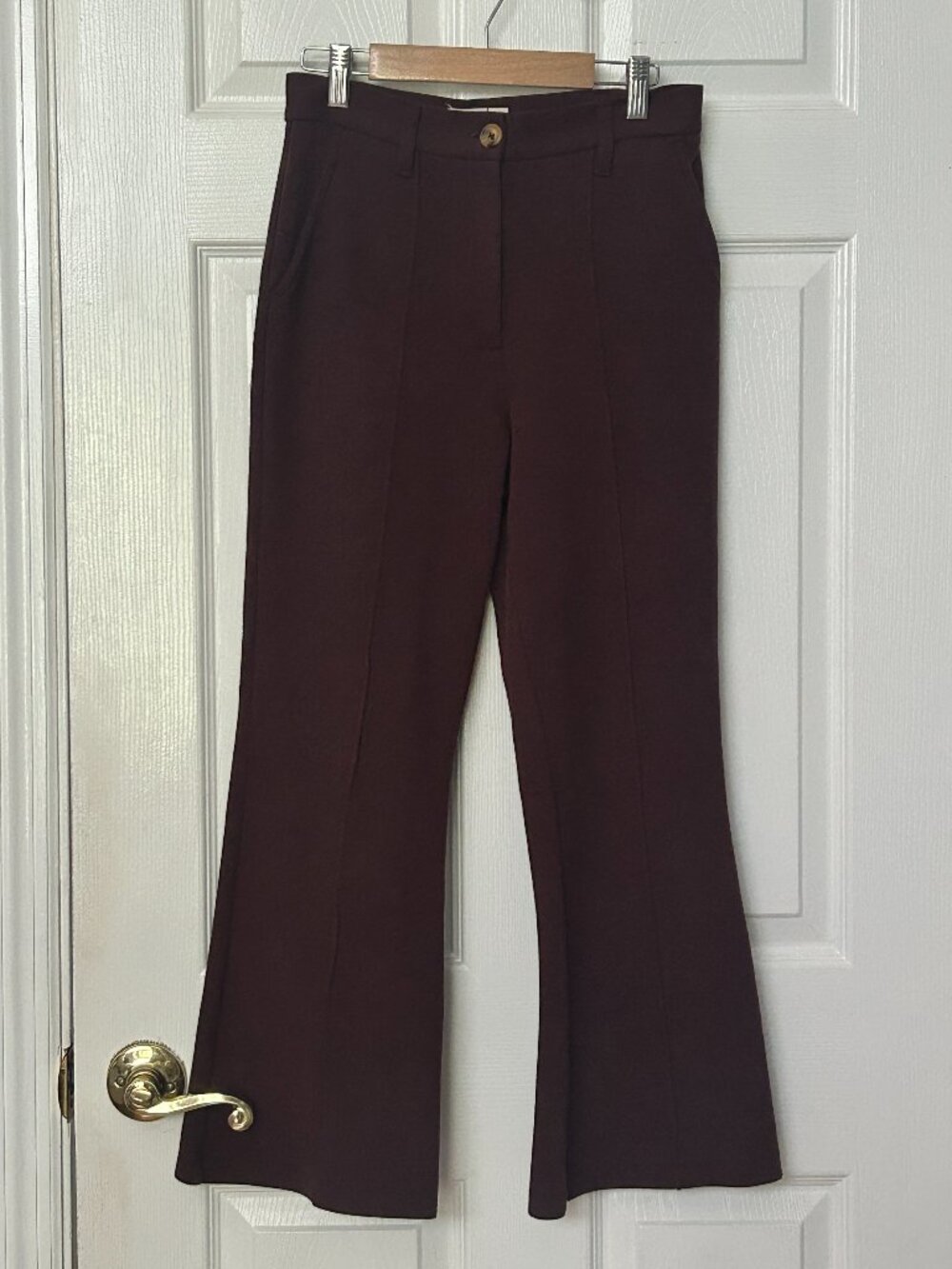 Urban Outfitters Brown Flare Pants Women's Small Petite Fall School Work Office